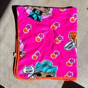 L.O.L. Surprise! Pink and Orange Throw Blanket